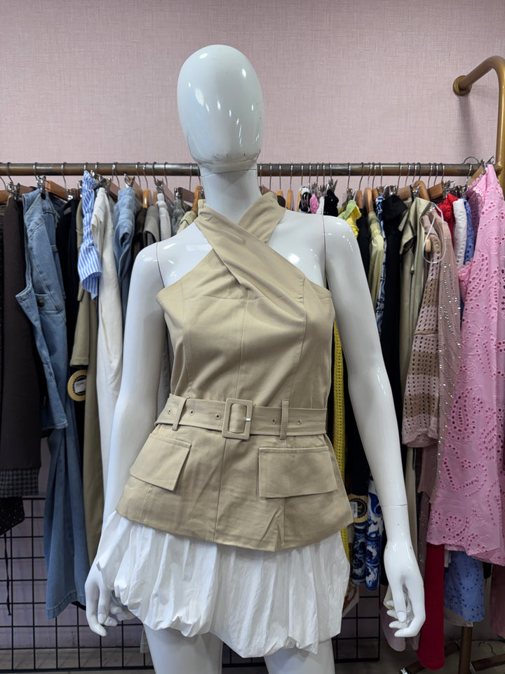 Zoe belted top