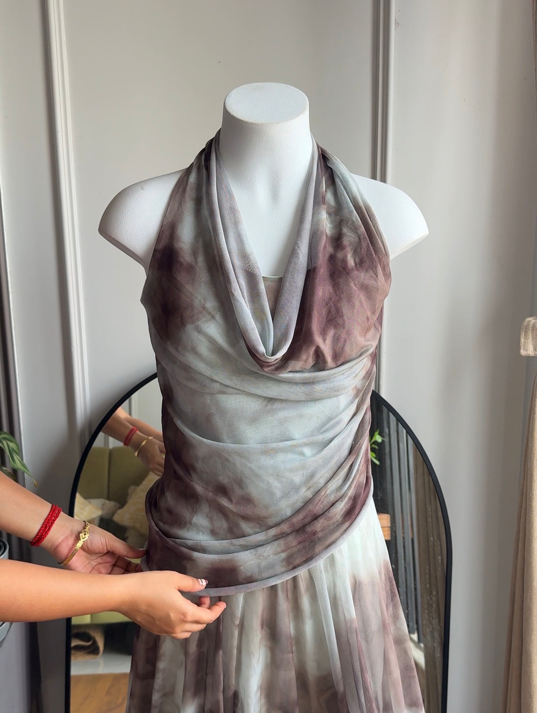 Cerci mesh halter neck dress