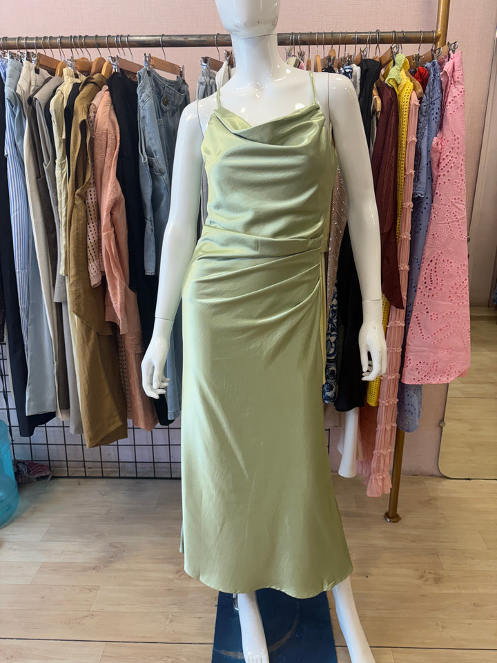 Emily silk satin dress