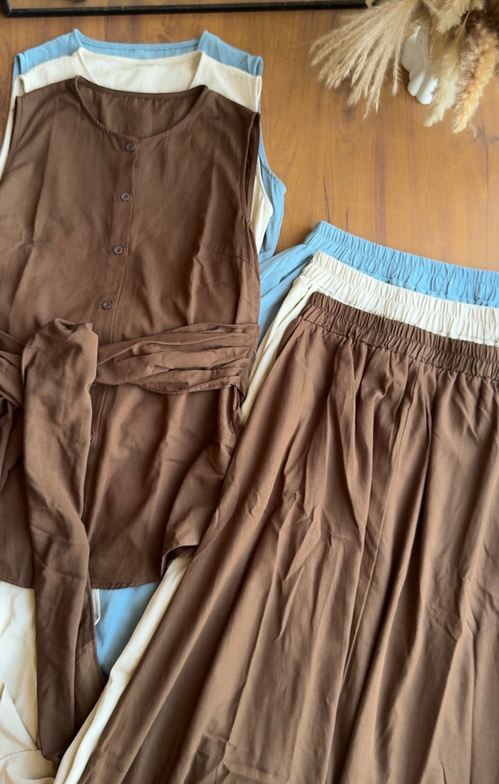 Medussa premium cotton skirt Coords set