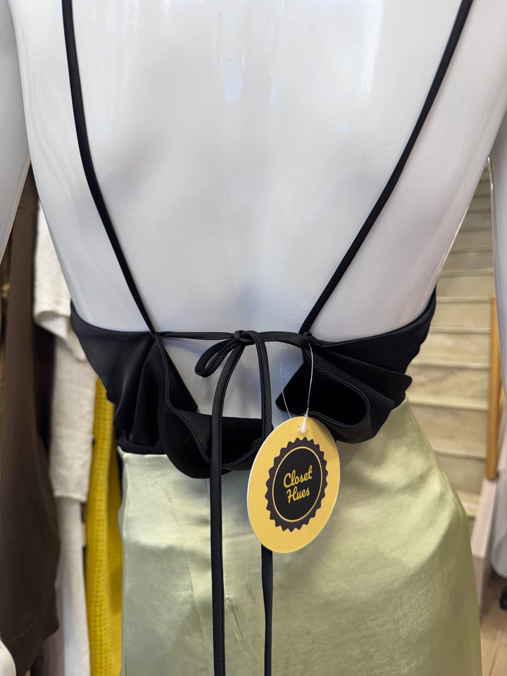Rosy halter neck top