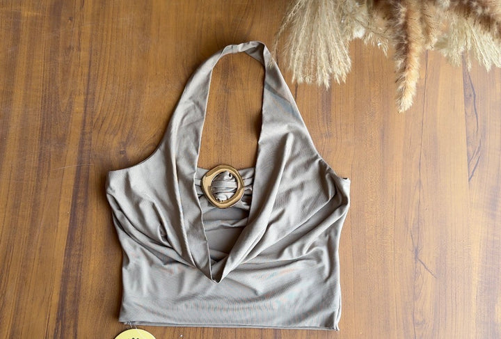 Dora halter neck crop top