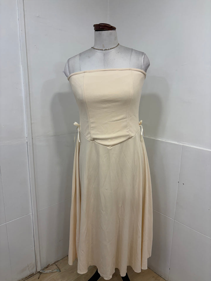 Beige tube dress