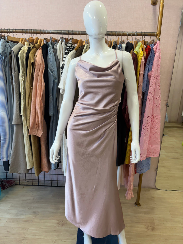 Emily silk satin dress