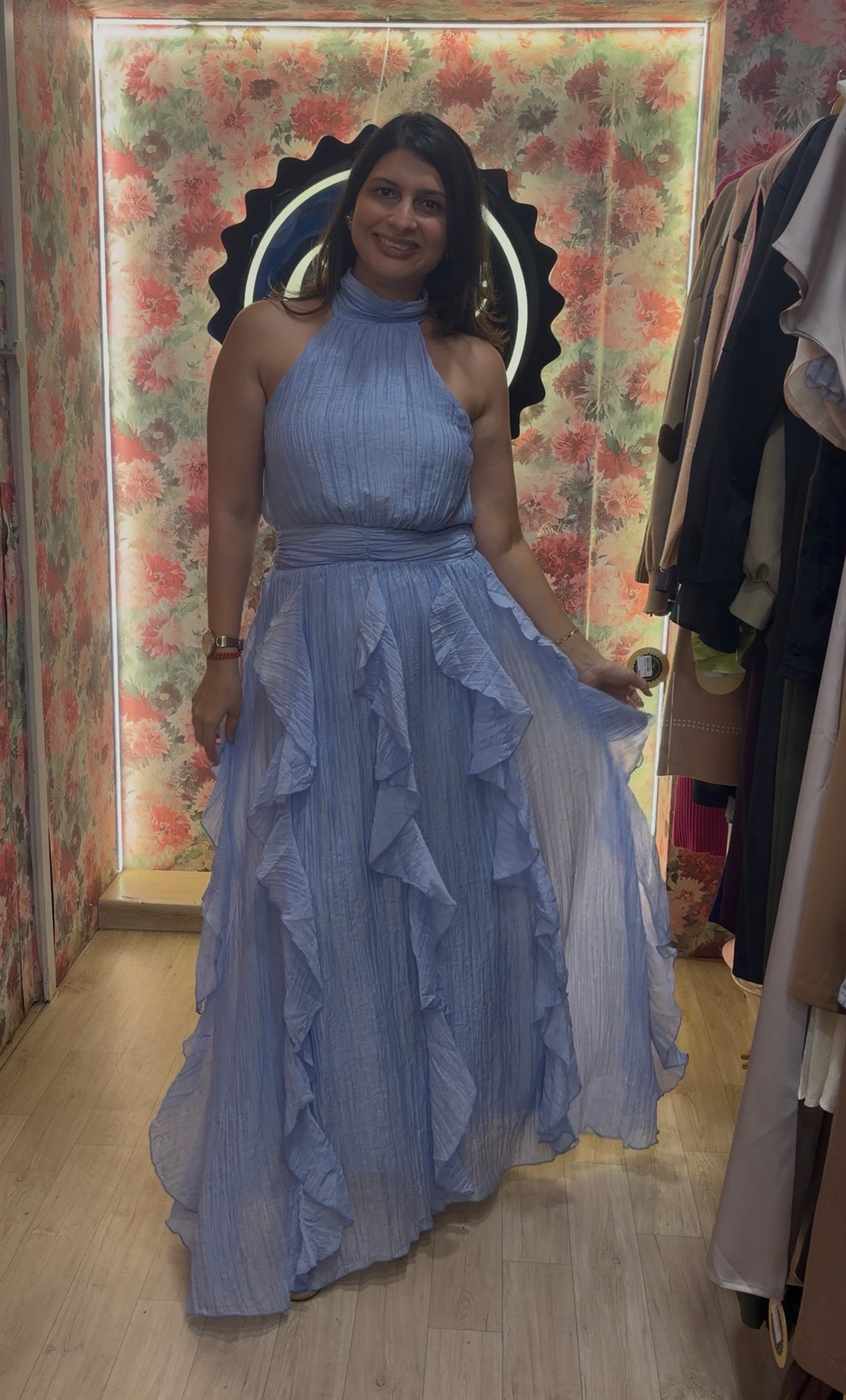 Rihanna ruffle dress