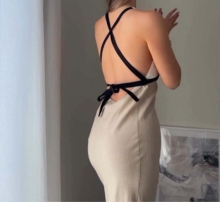 Ciao Linen backless dress