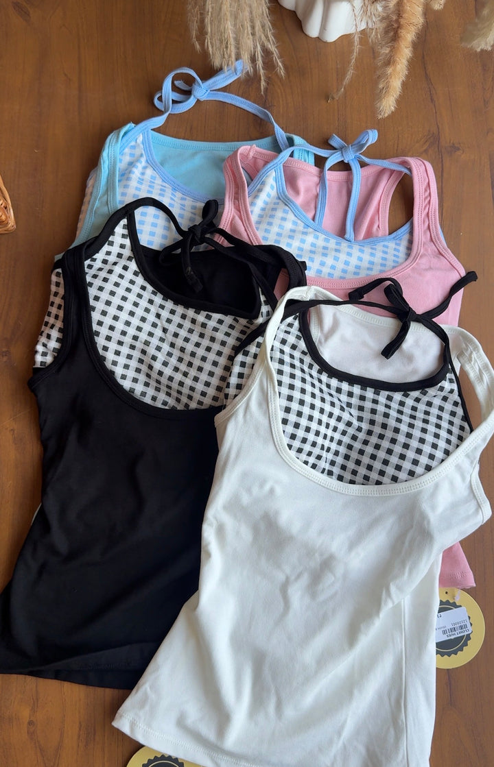 Strawberry built in bra top