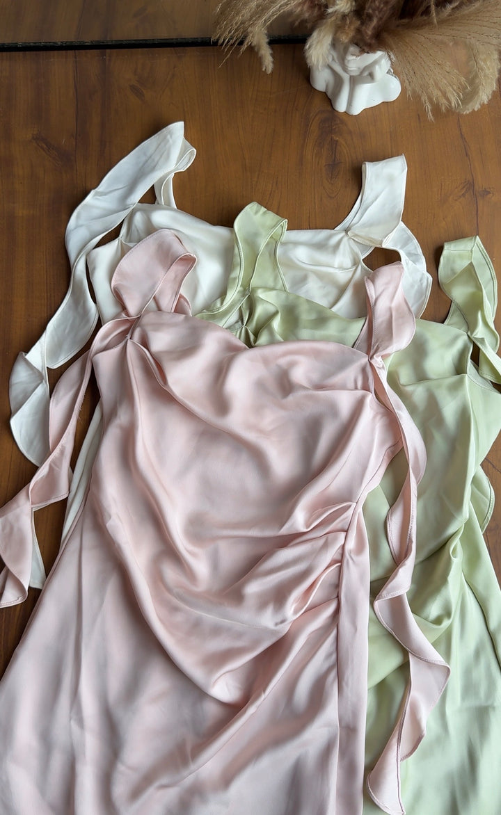 Eloise silk satin dress
