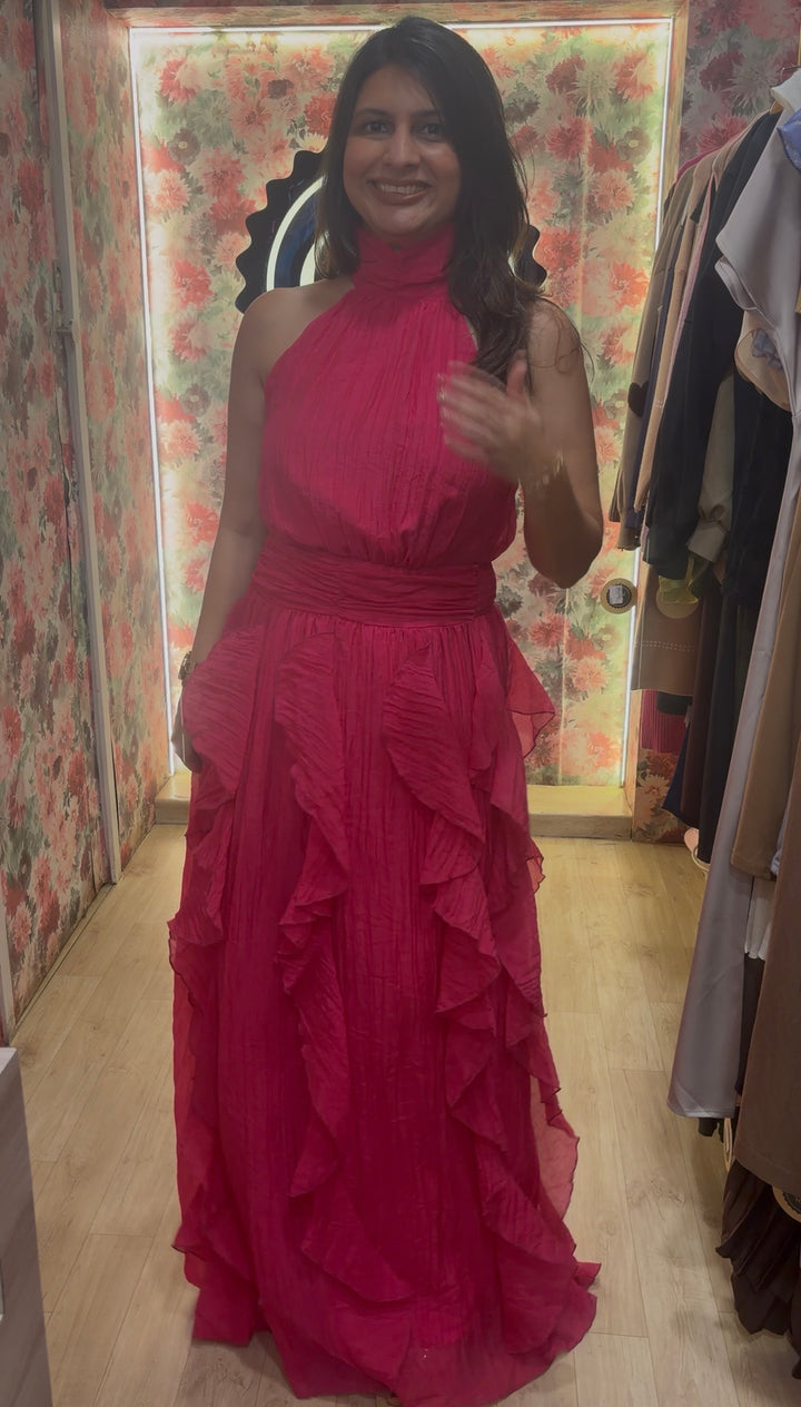 Rihanna ruffle dress