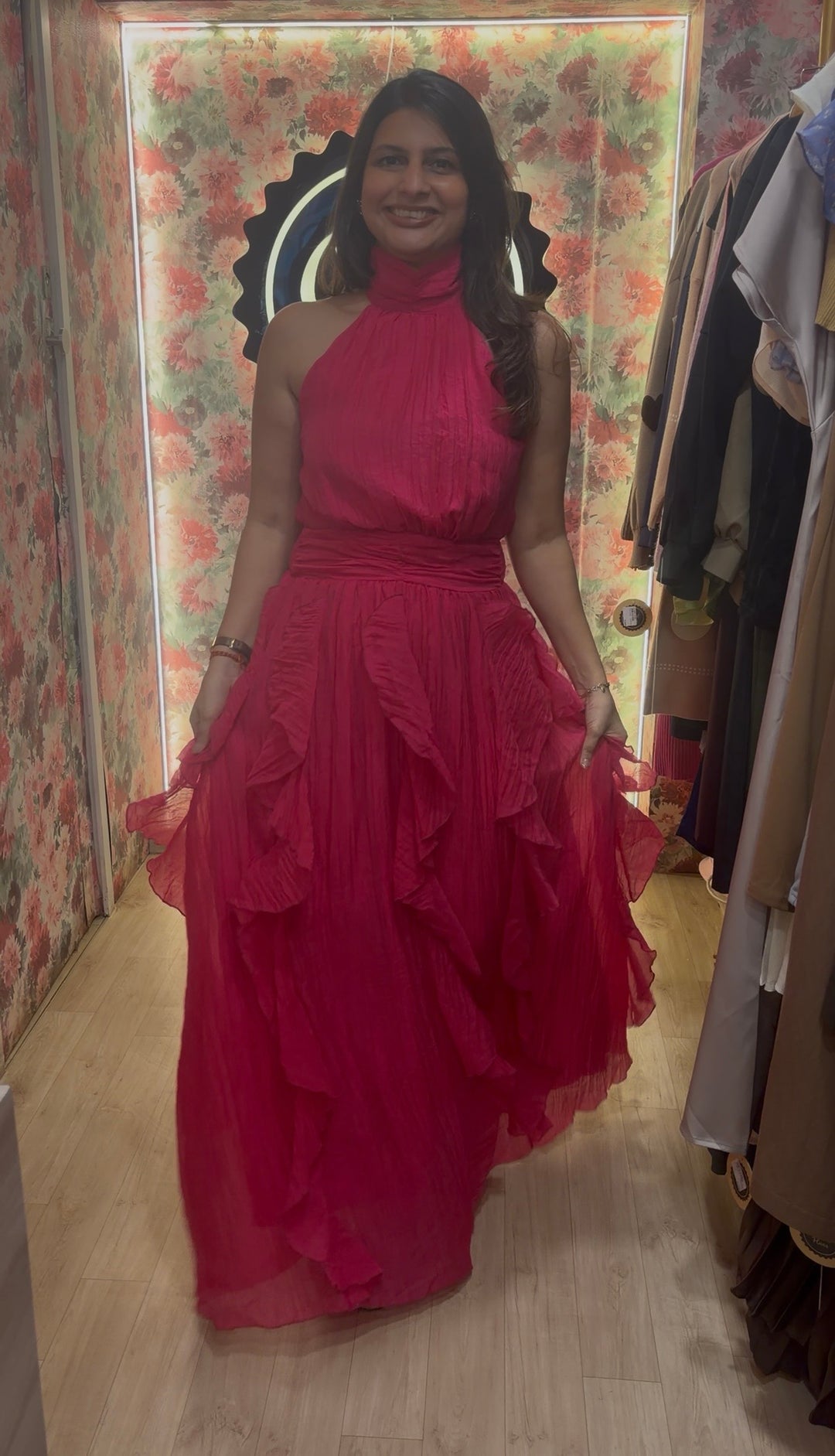 Rihanna ruffle dress