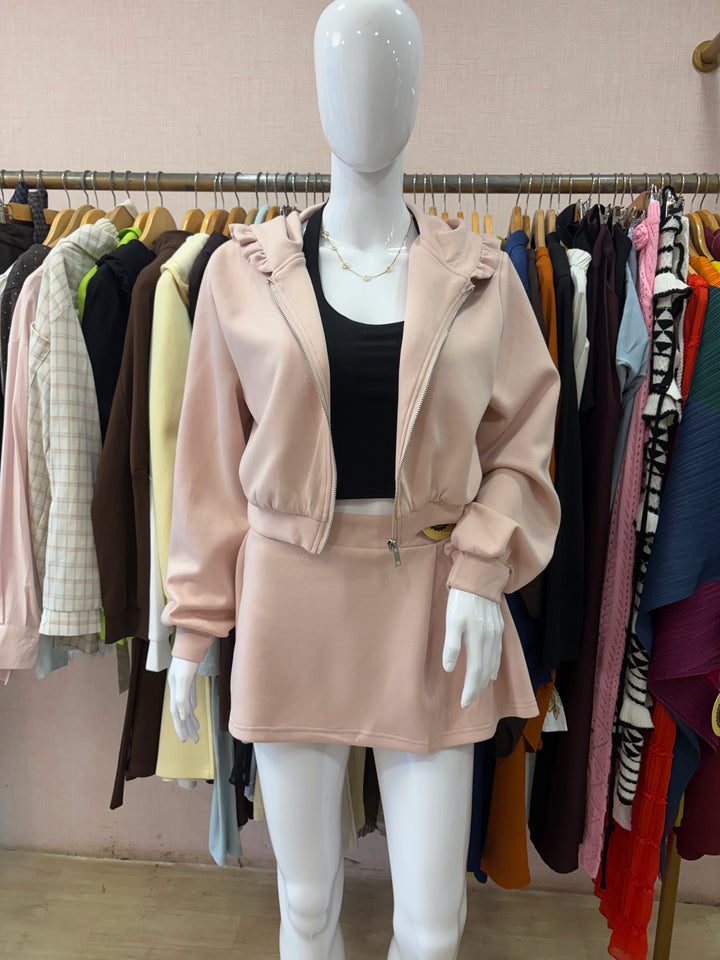Colette hoodie and skort two piece set