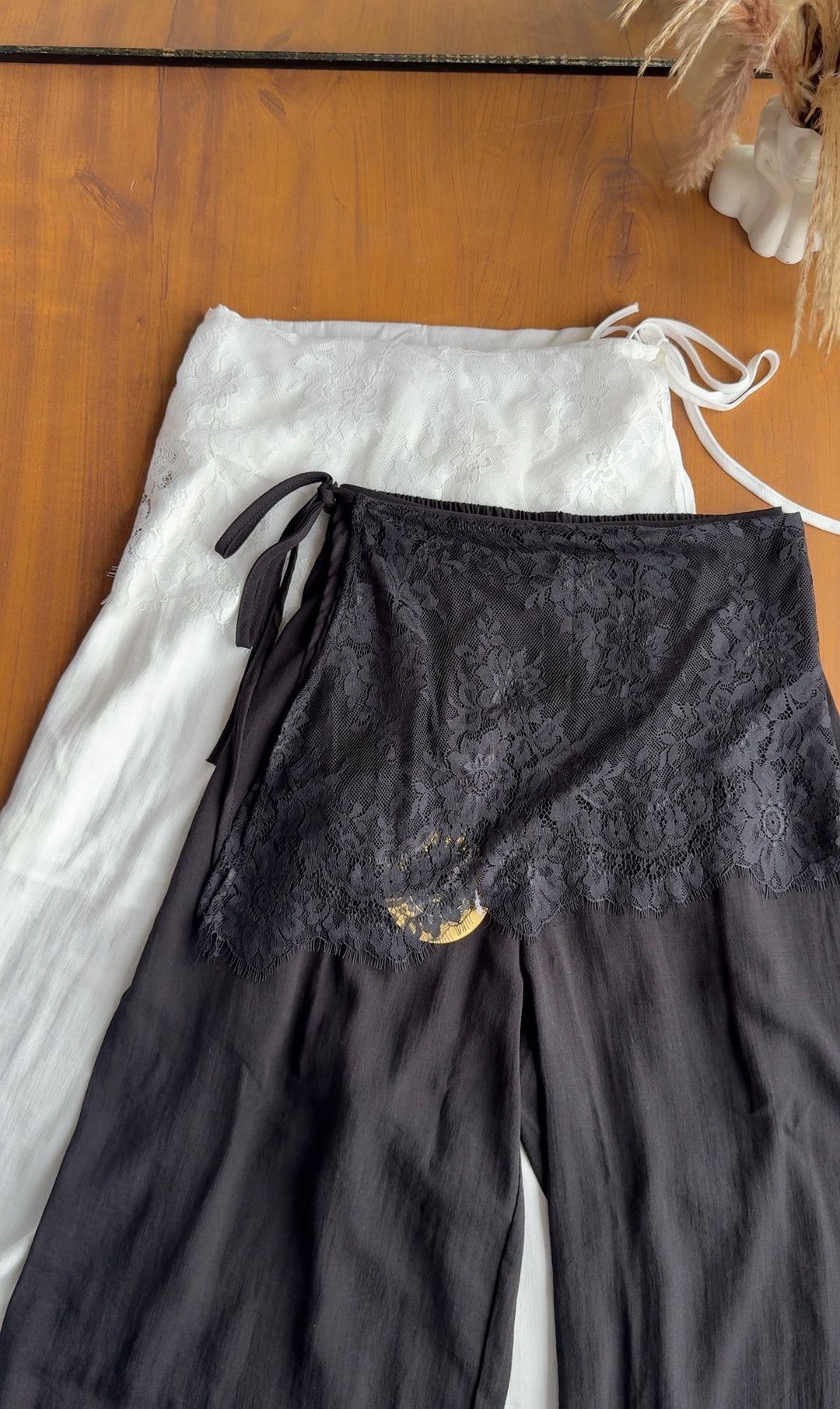Julian lace scarf high waist pants