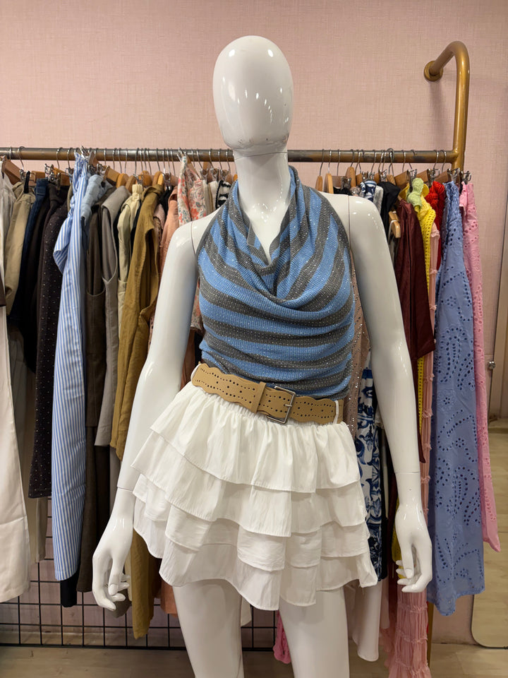 Nova frill skort with belt