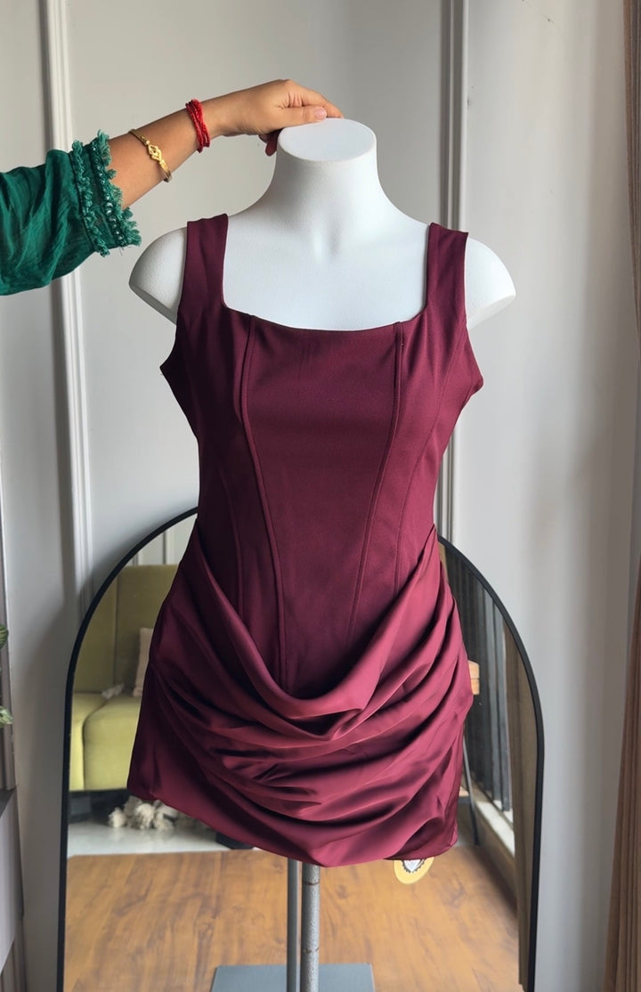 Elinor silk drape dress