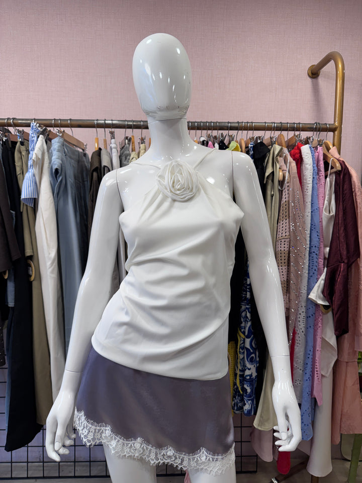 Rosy halter neck top