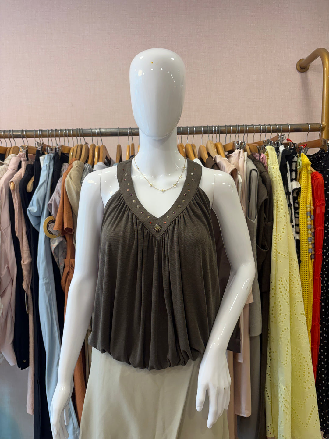 Angel twisted back top