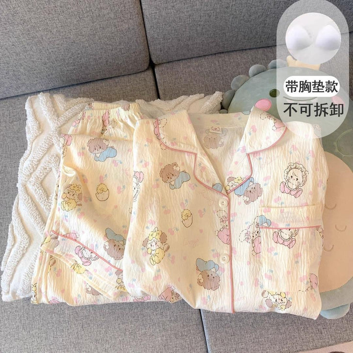 Multi color built in night suit