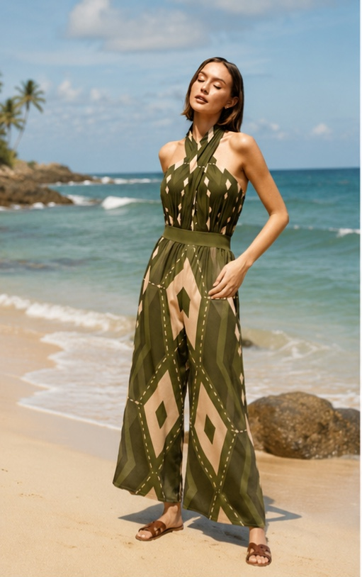 Hazel halter-neck swimsuit