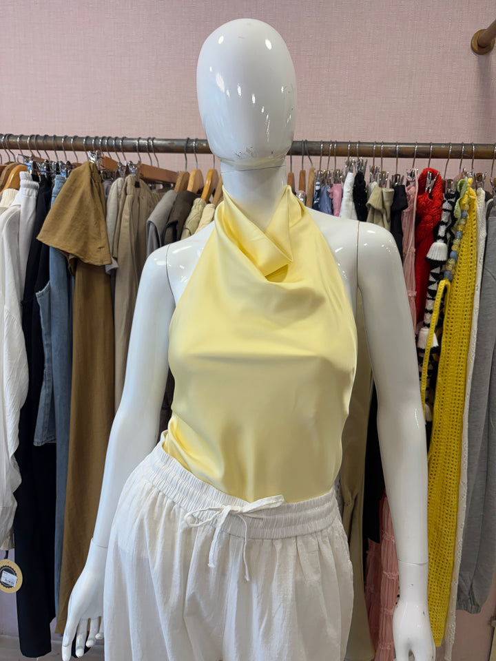 Gregory silk satin top