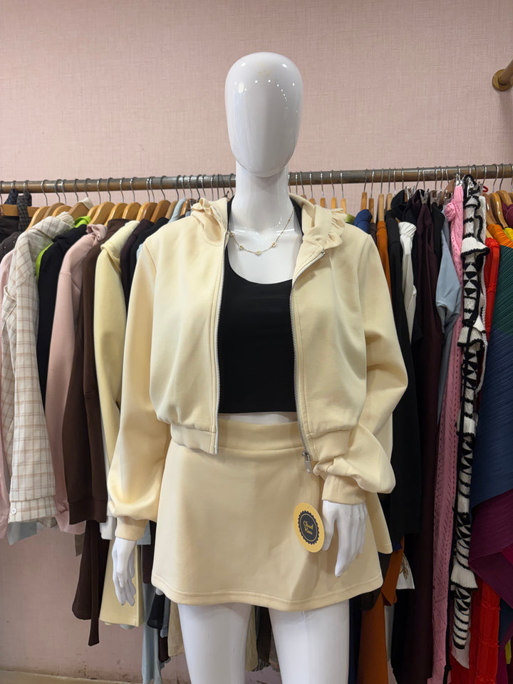 Colette hoodie and skort two piece set