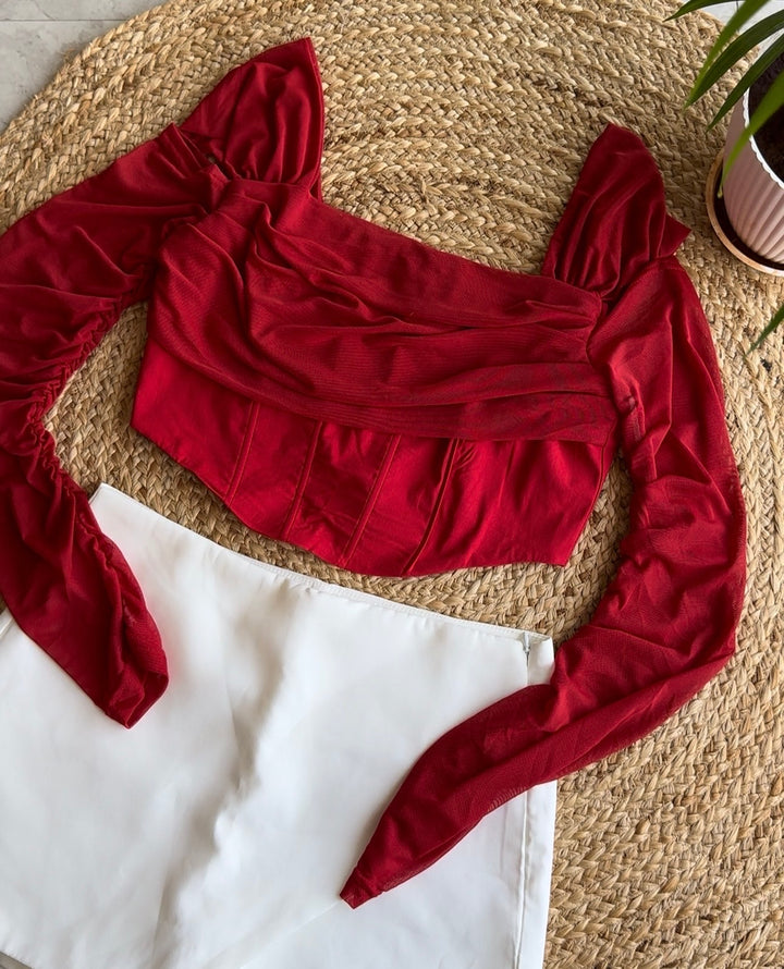 Mocha Corset Top
