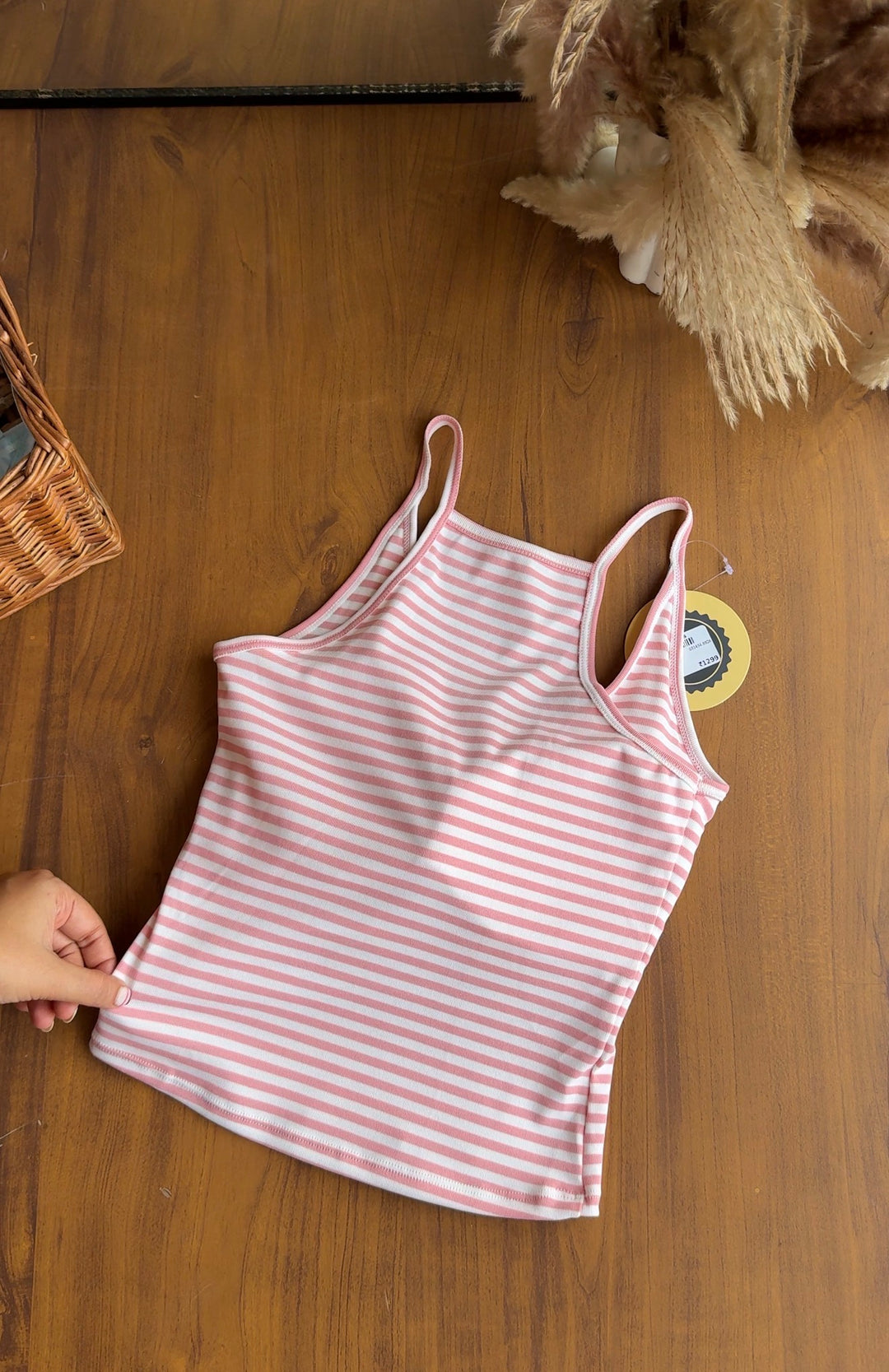 Sommerhall striped built in bra top