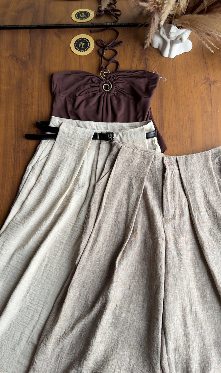 Tony linen pants with belt