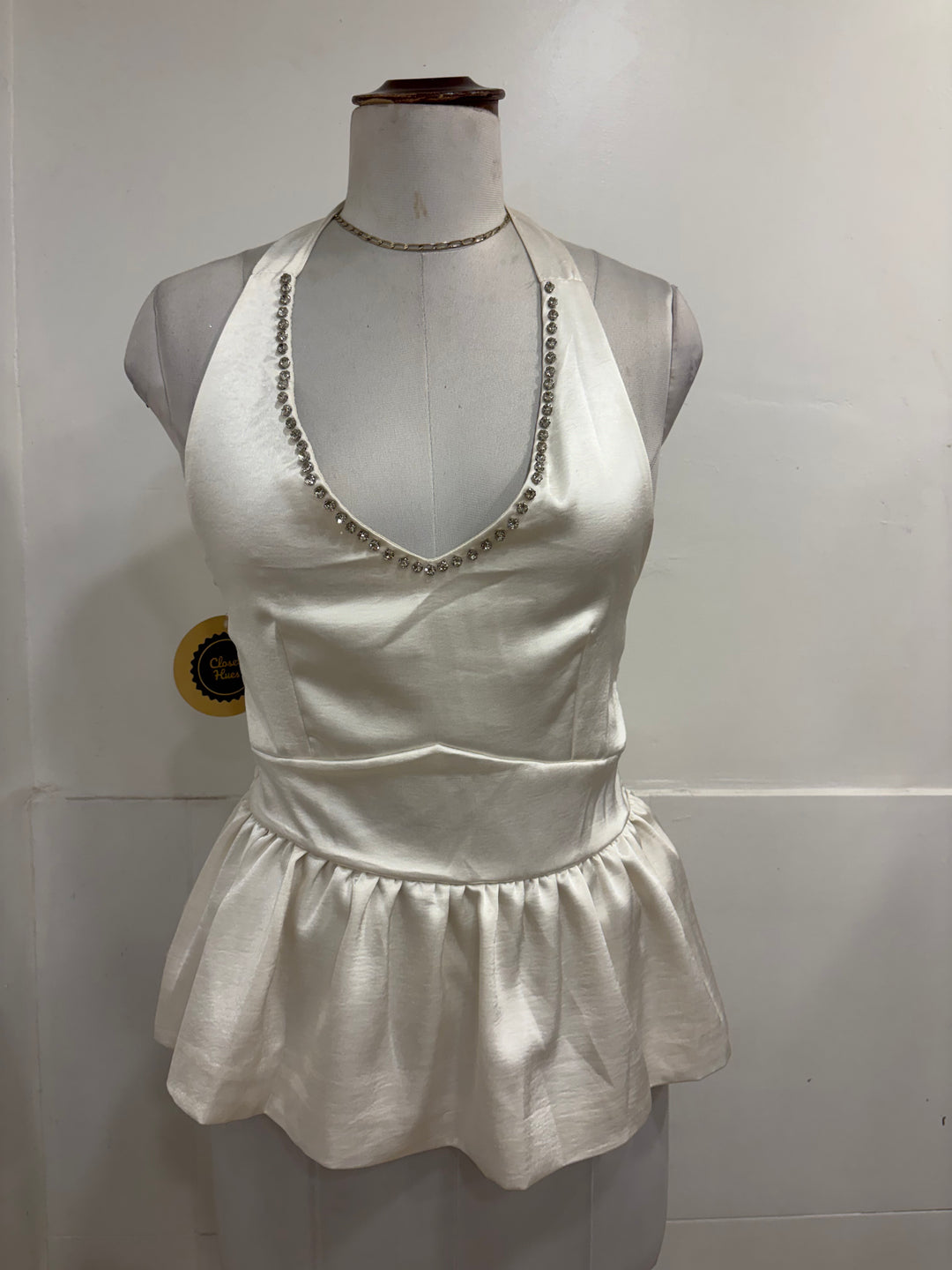 Dina halter neck party wear top