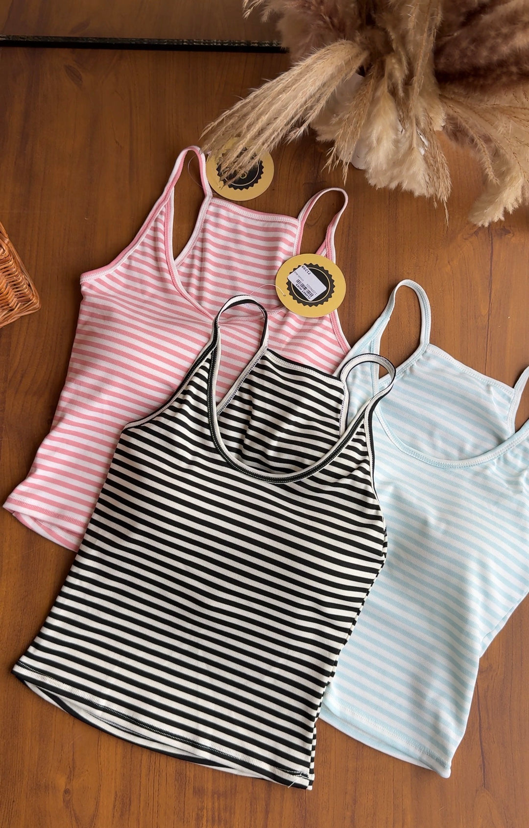 Sommerhall striped built in bra top