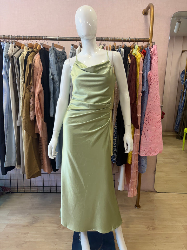 Emily silk satin dress