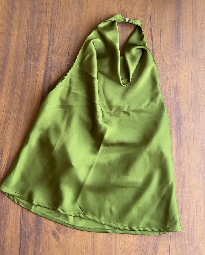 Gregory silk satin top