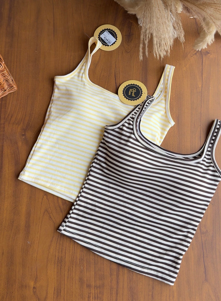 Sommerhall striped built in bra top