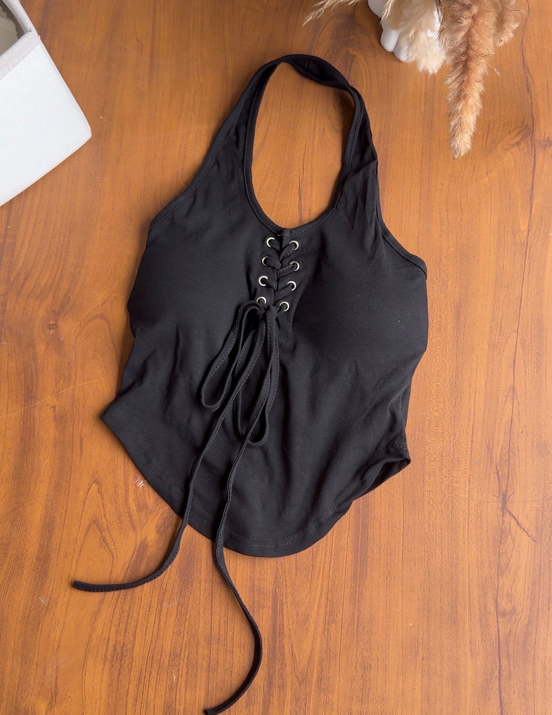 Shaw halter neck built in bra top