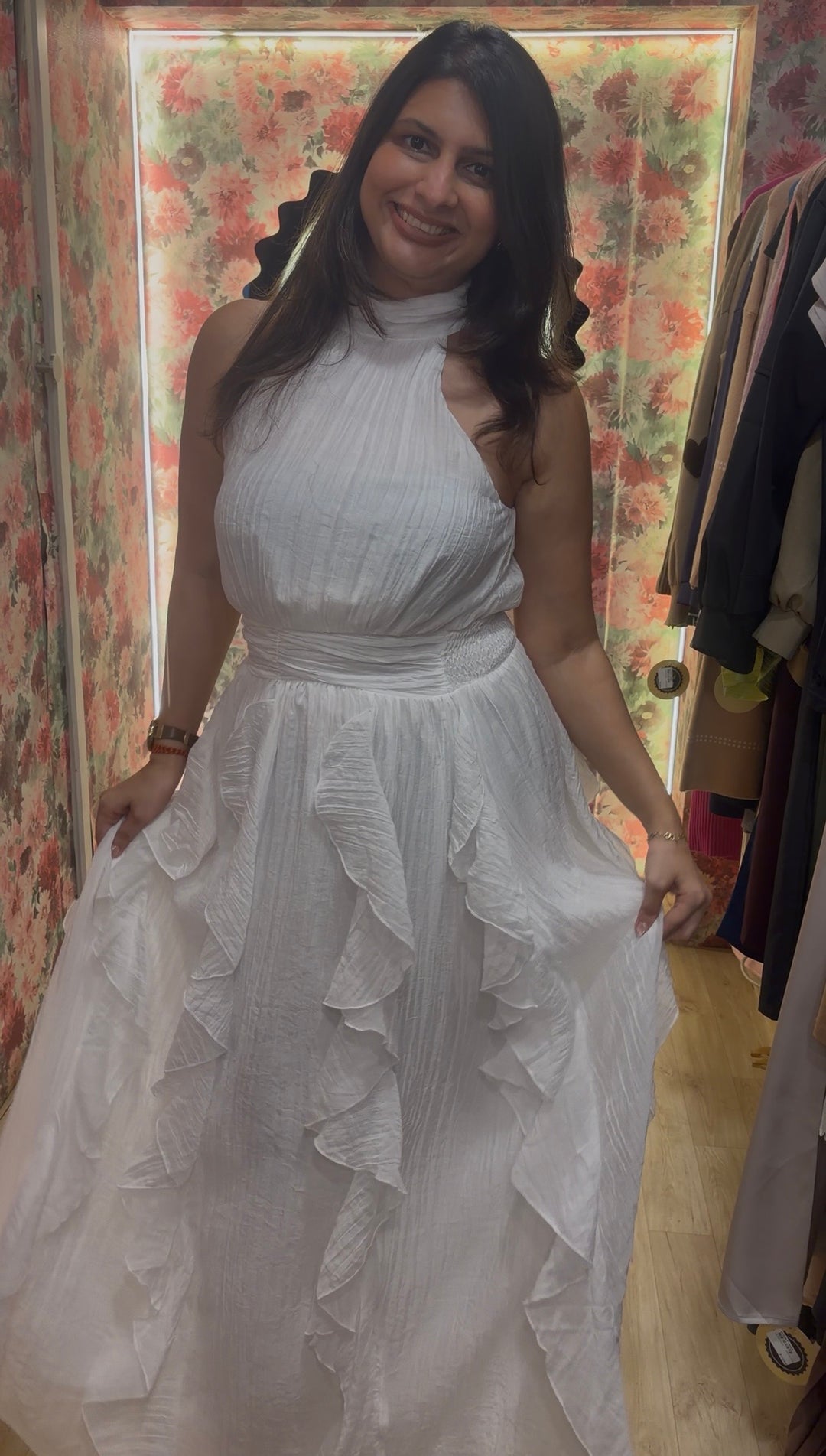 Rihanna ruffle dress
