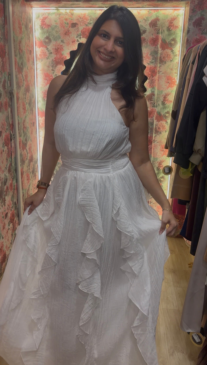 Rihanna ruffle dress