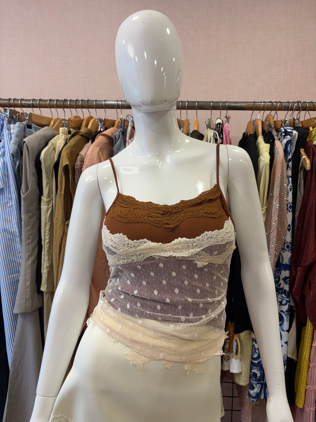 Nate lace built in bra top