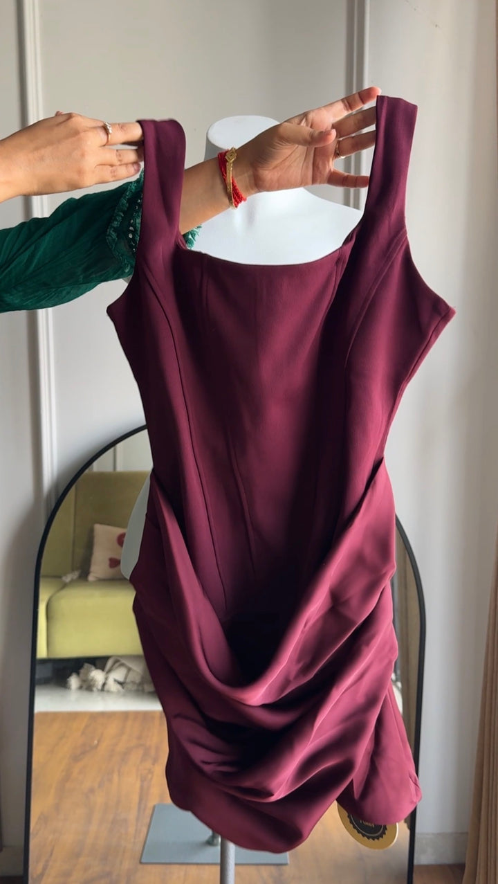 Elinor silk drape dress