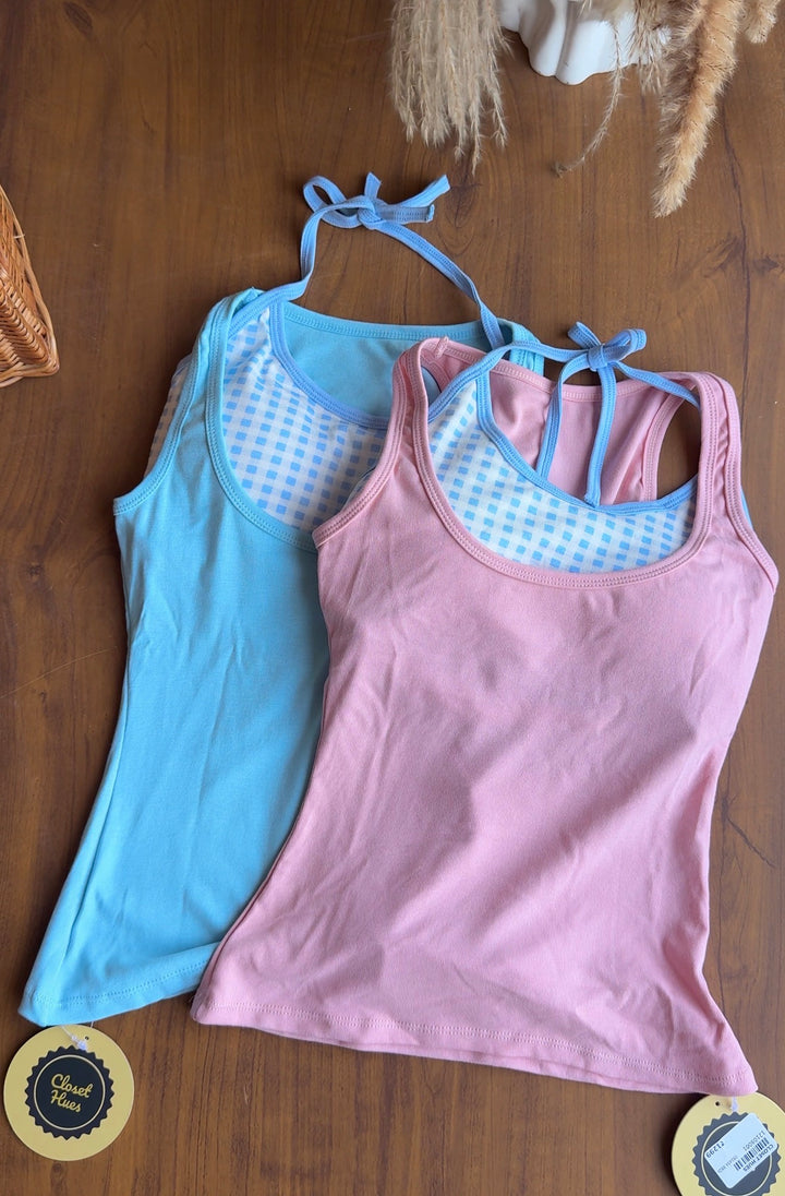 Strawberry built in bra top
