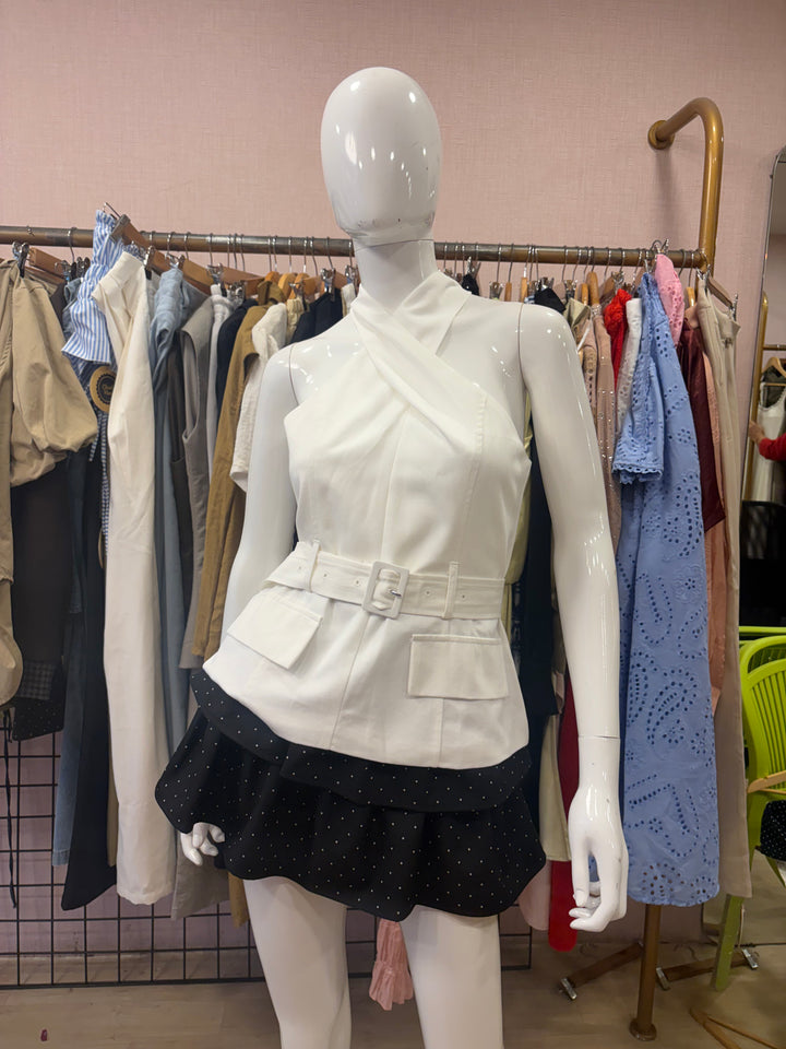 Zoe belted top