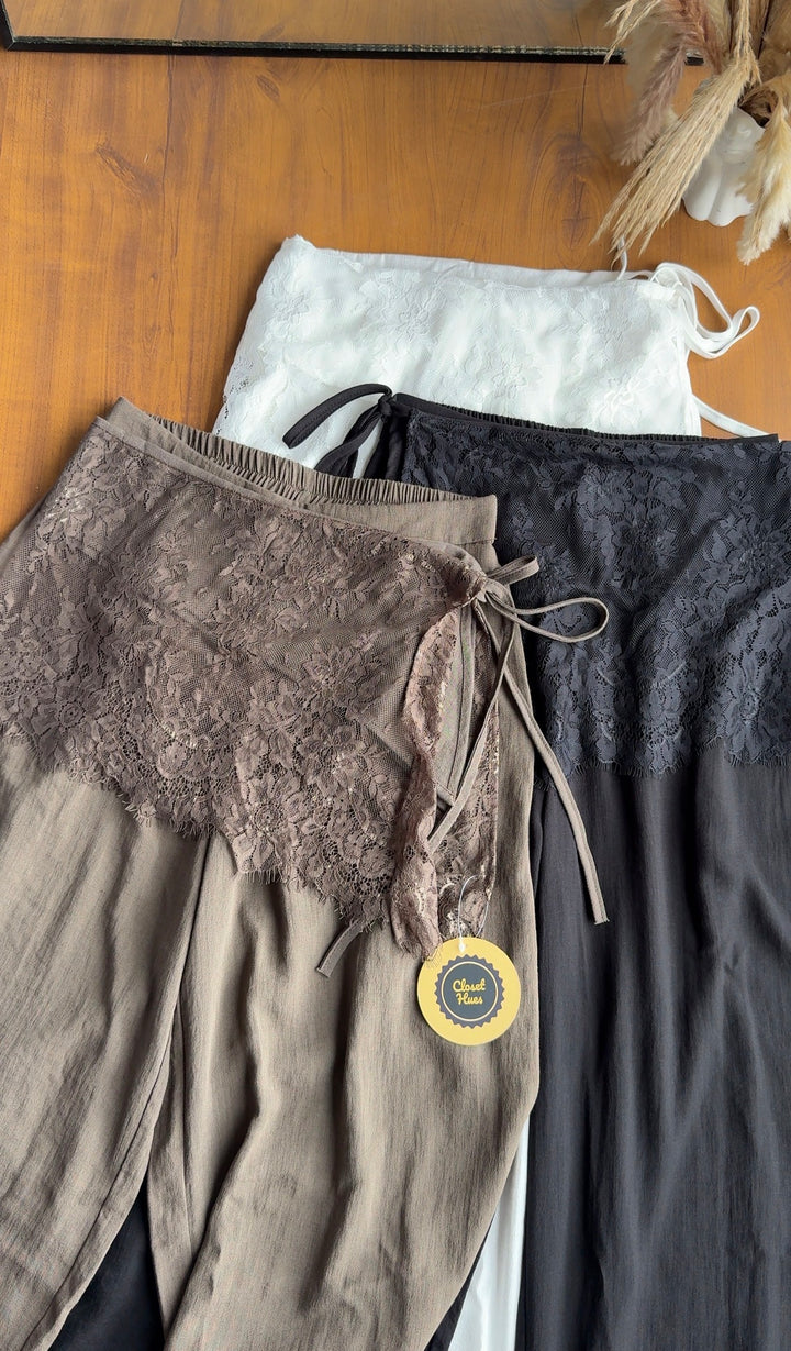 Julian lace scarf high waist pants