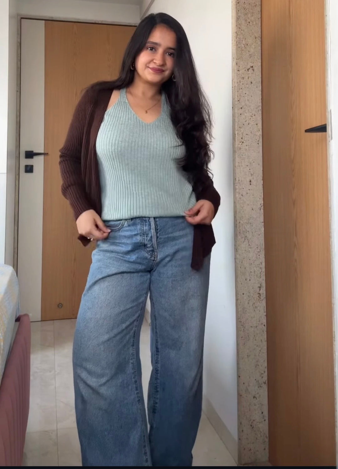 Stephanie knit cardigan attached top