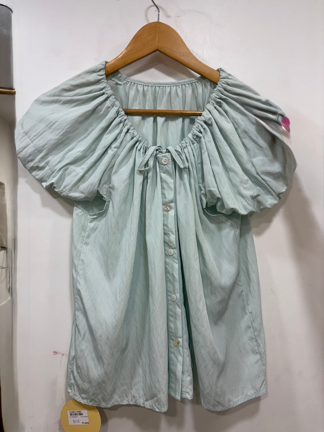 Half sleeves front tie top