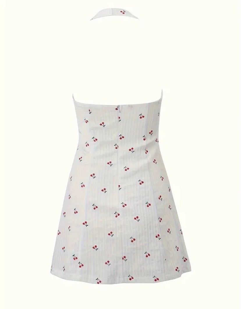Cherry halter neck dress