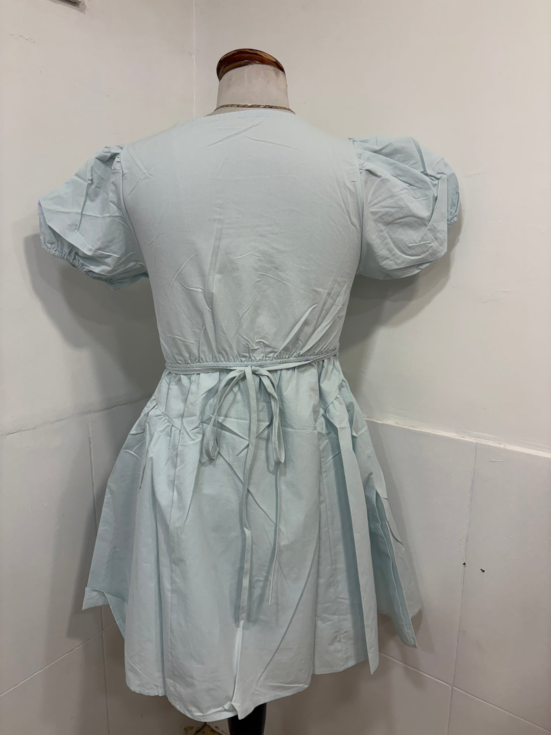 Square neck cotton dress