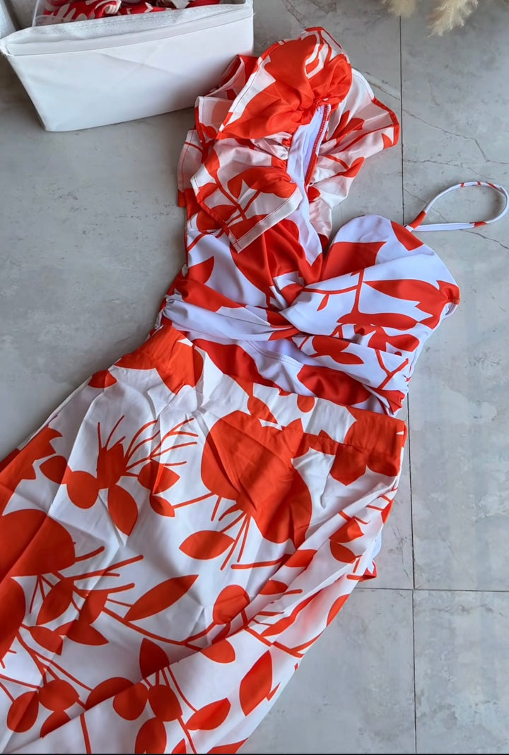 Seychelles swimsuit and skirt
