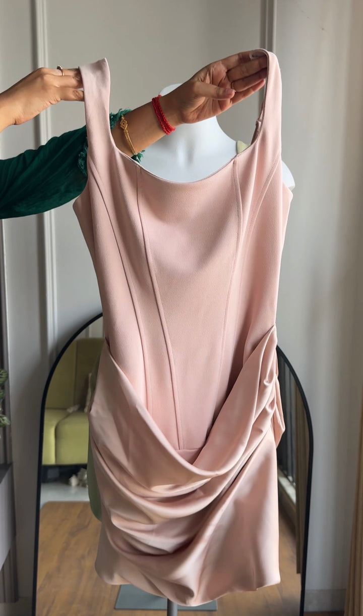 Elinor silk drape dress