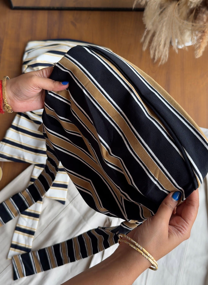 Donna striped padded tube top