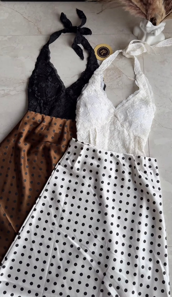 Diana polka dot skirt