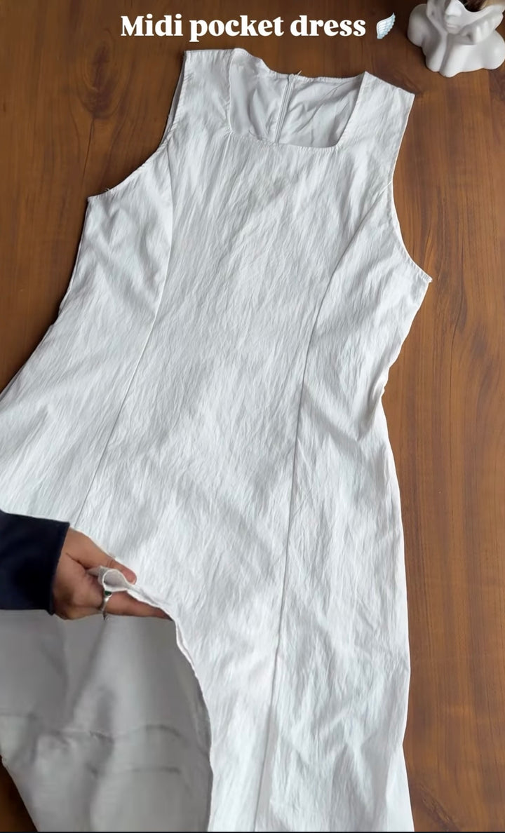 Athens pocket midi dress