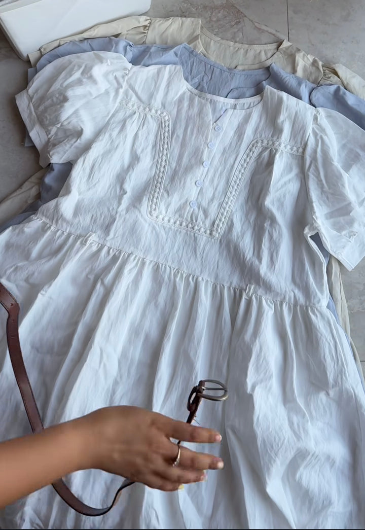 Summery Cotton belted dress